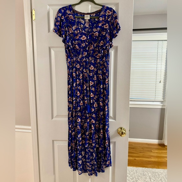 Knox Rose Blue Floral Midi Dress - Picture 1 of 6